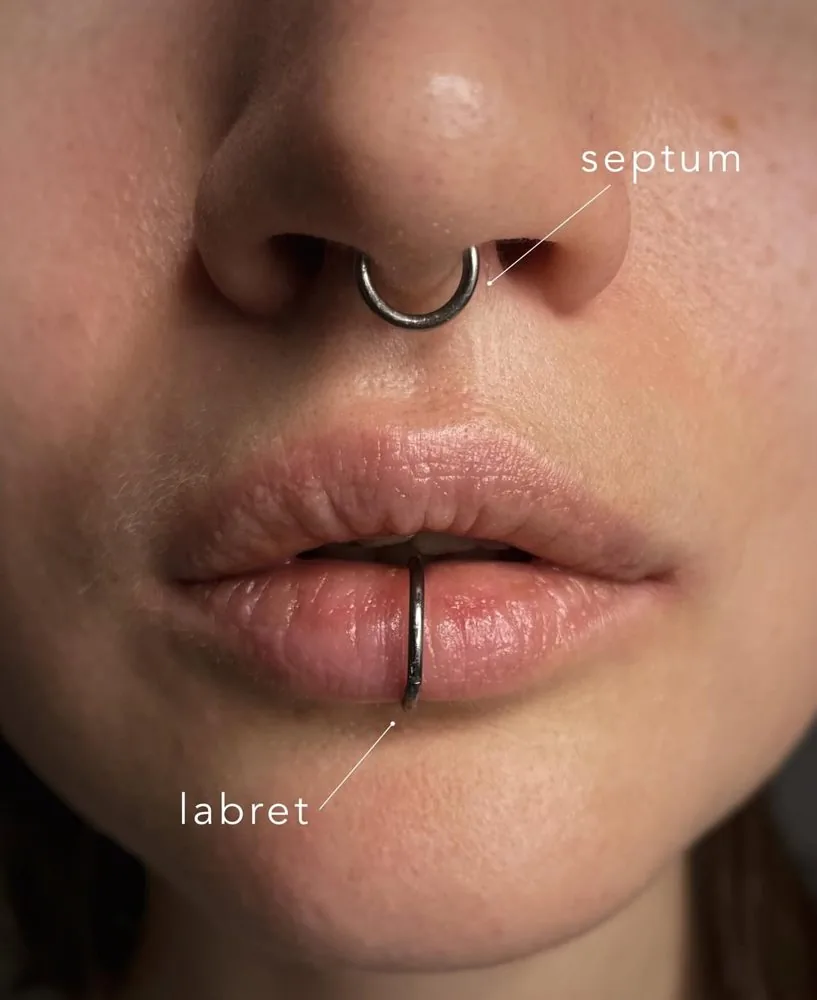 Septum ir labret vėrimai